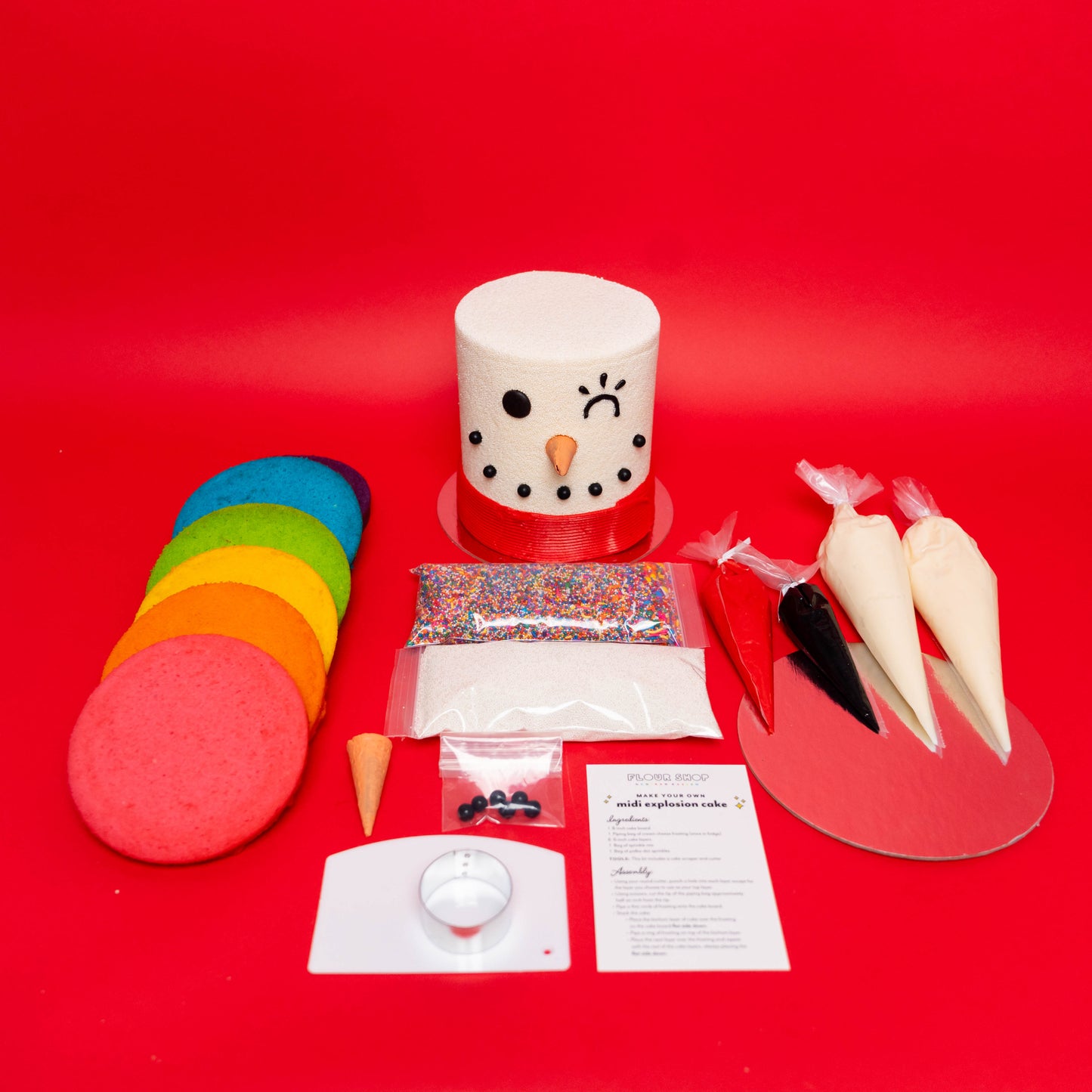 Snowman Prebaked Explosion® Cake Kit- Midi