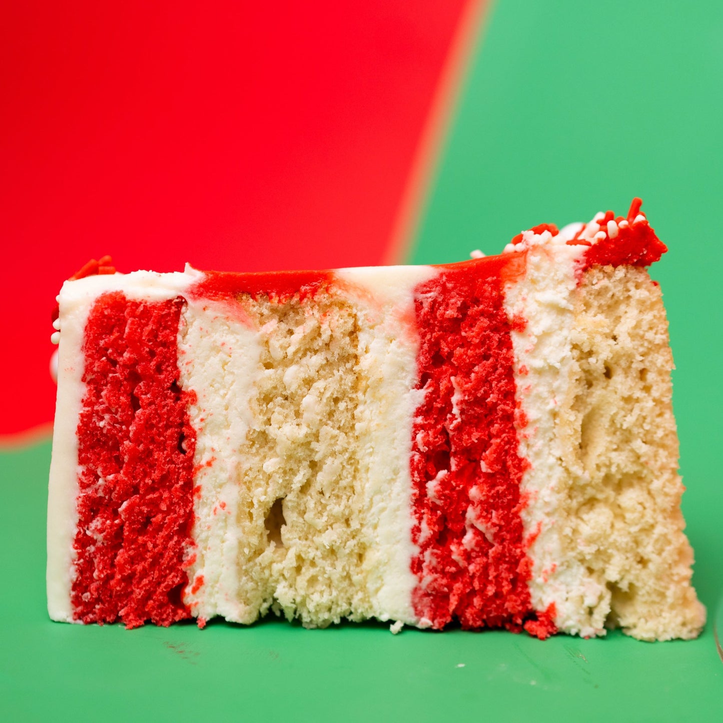 Peppermint Cake Slice