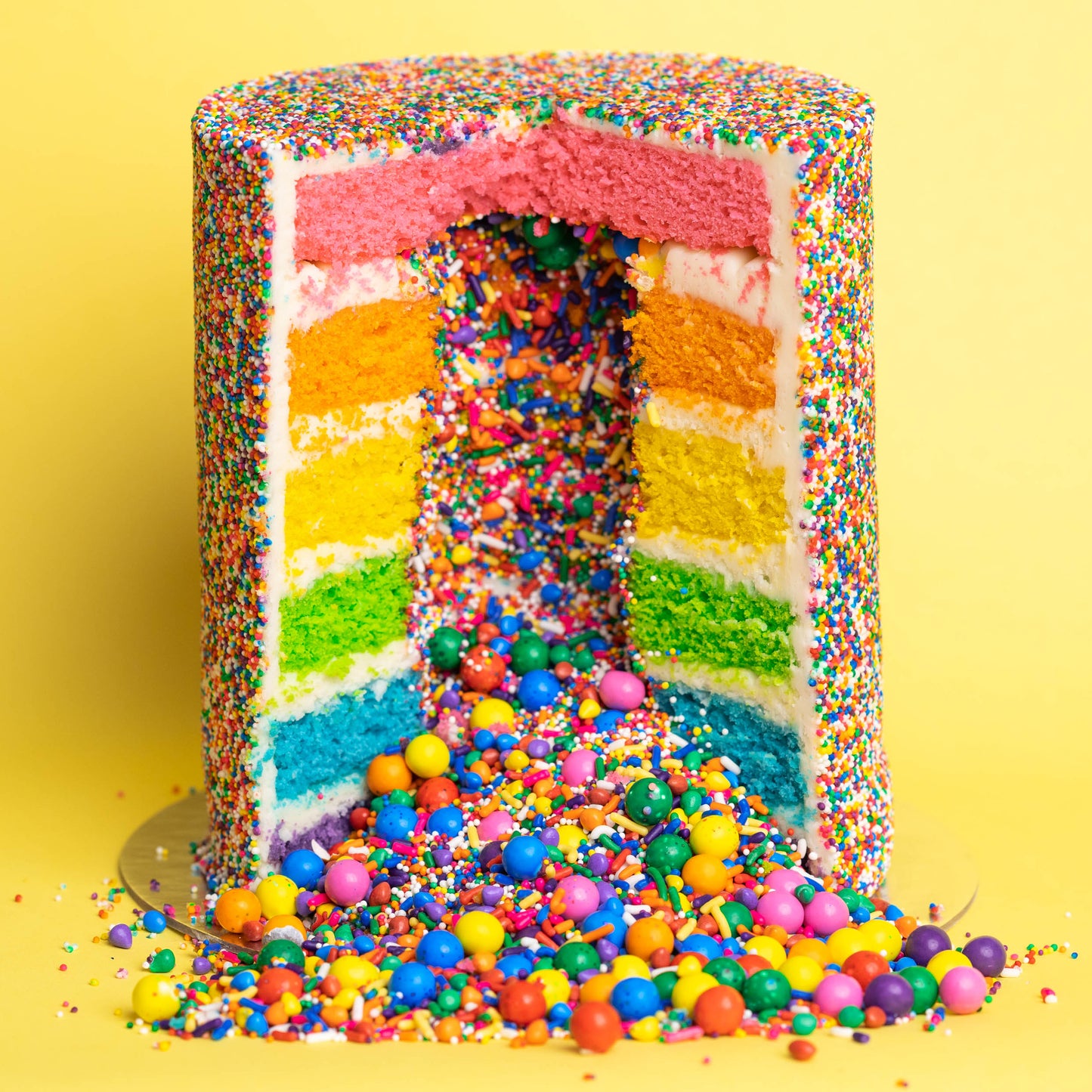 Rainbow Explosion Cake