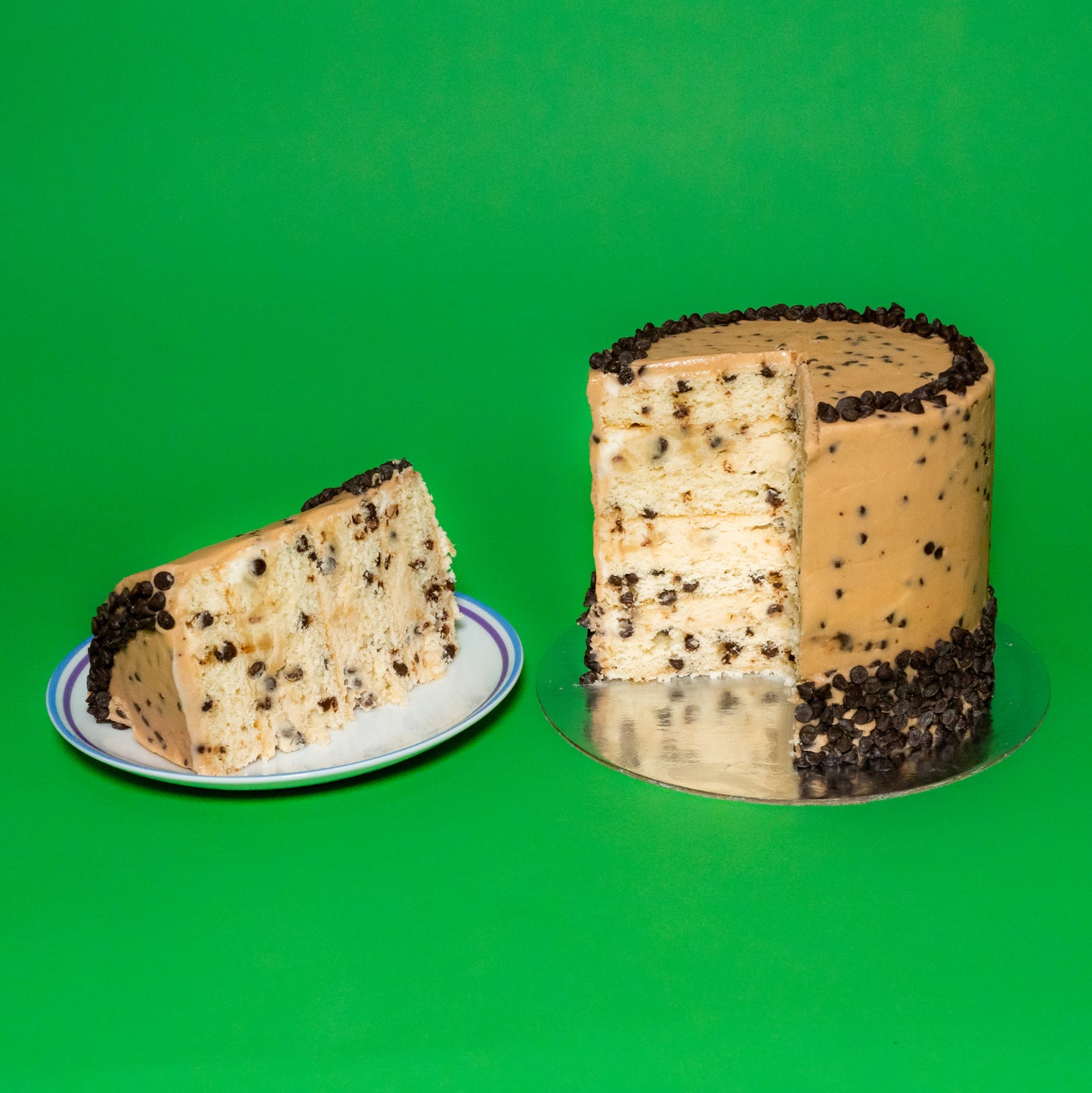 chocolate chip cookie dough cake