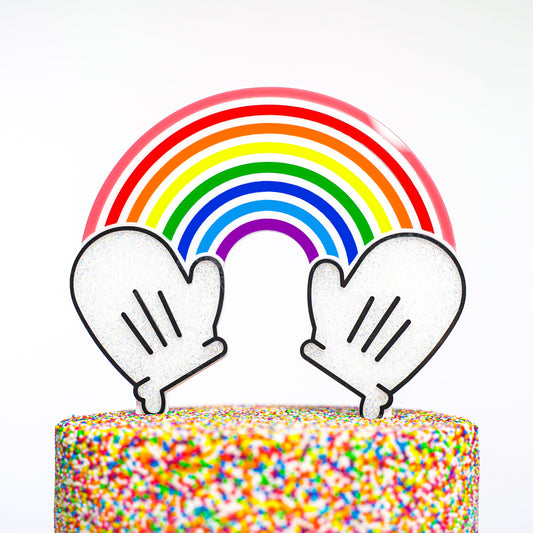 Rainbow Hands Cake Topper