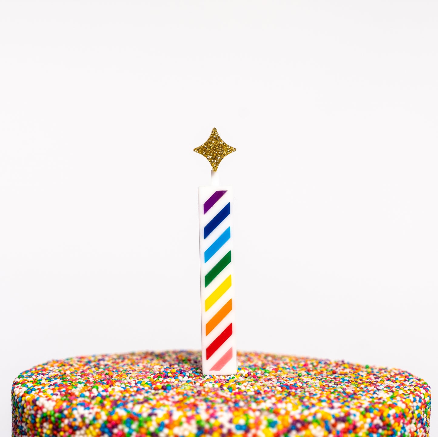 Candle Cake Topper- Multicolor