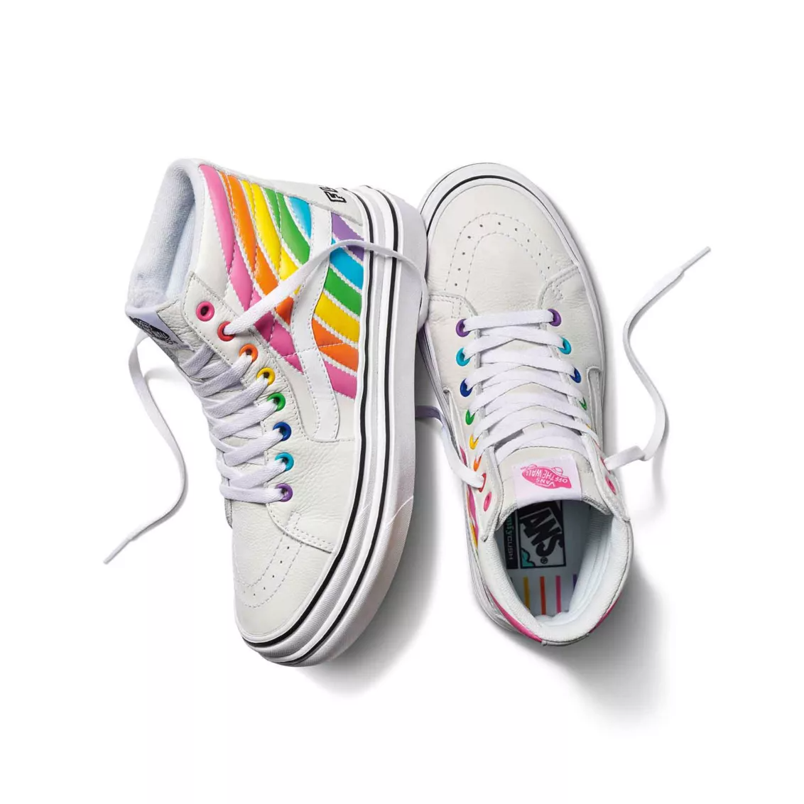 Van top shoes rainbow