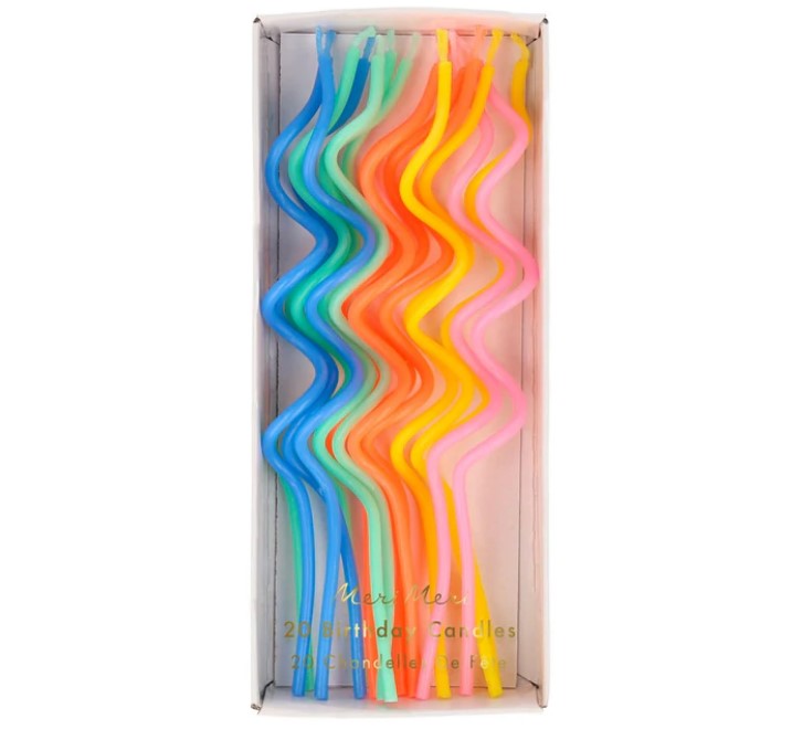 Mixed Swirly Candles (x 20)