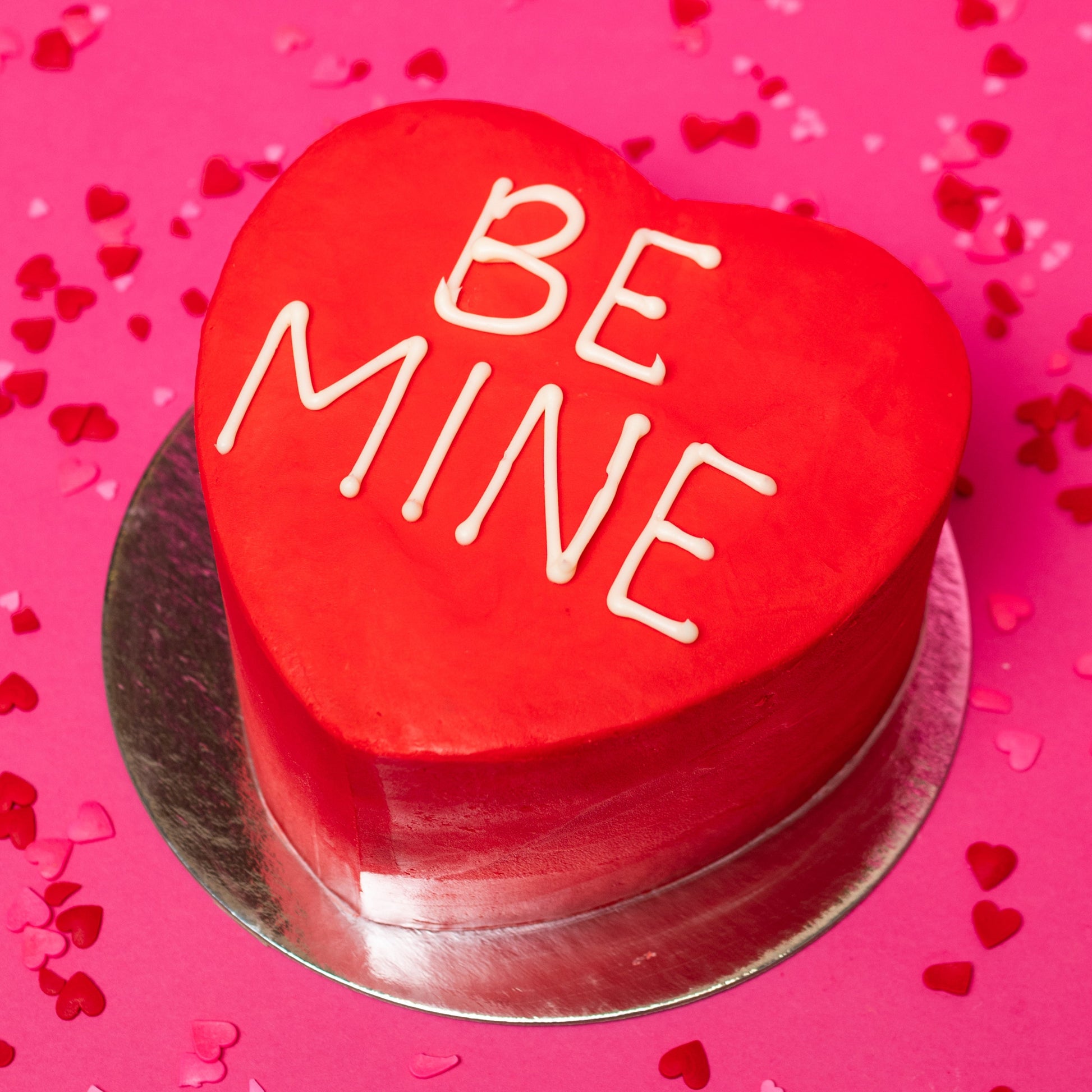 Conversation Heart Explosion®  Cake- Chocolate