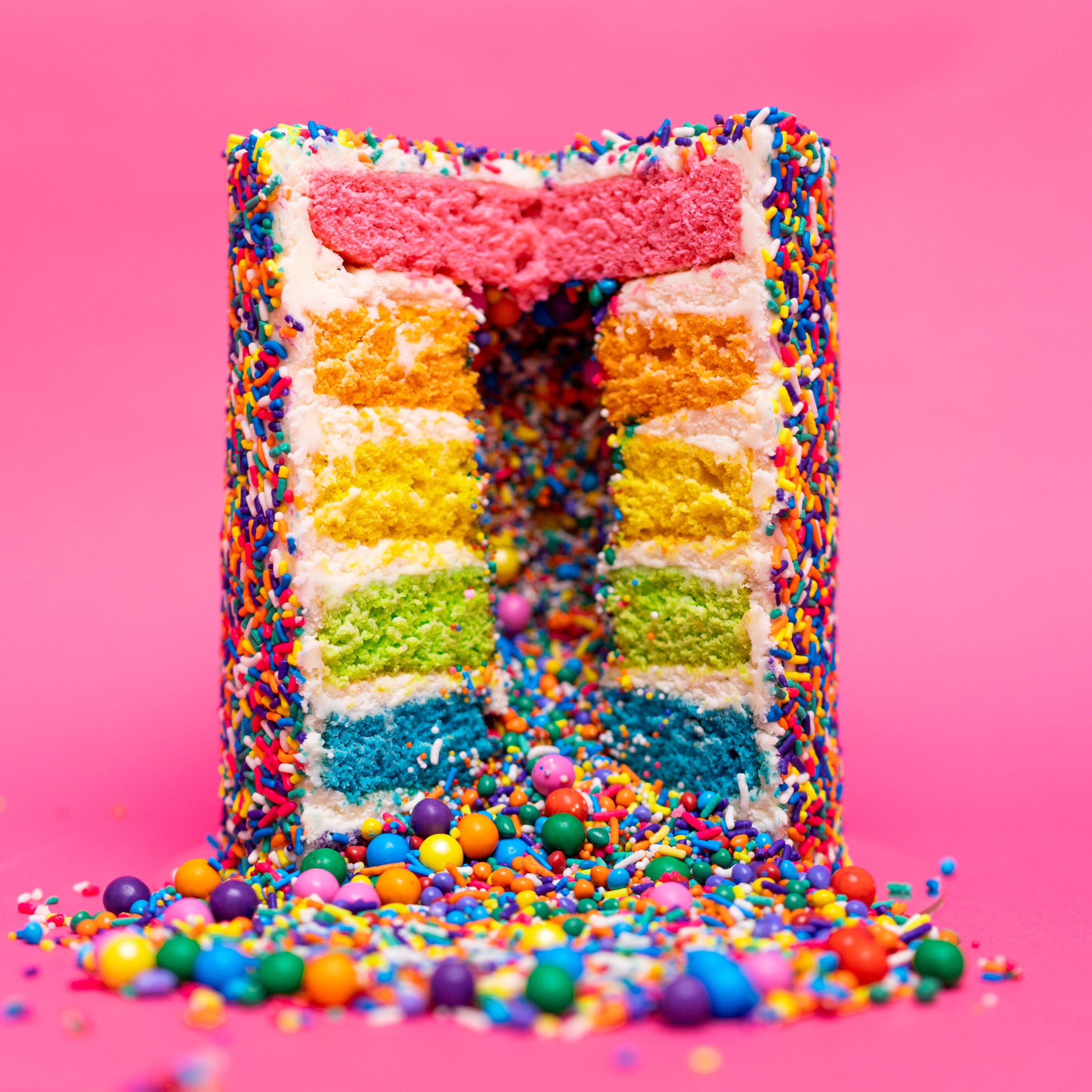 Rainbow Explosion® Cake - Nationwide Shipping
