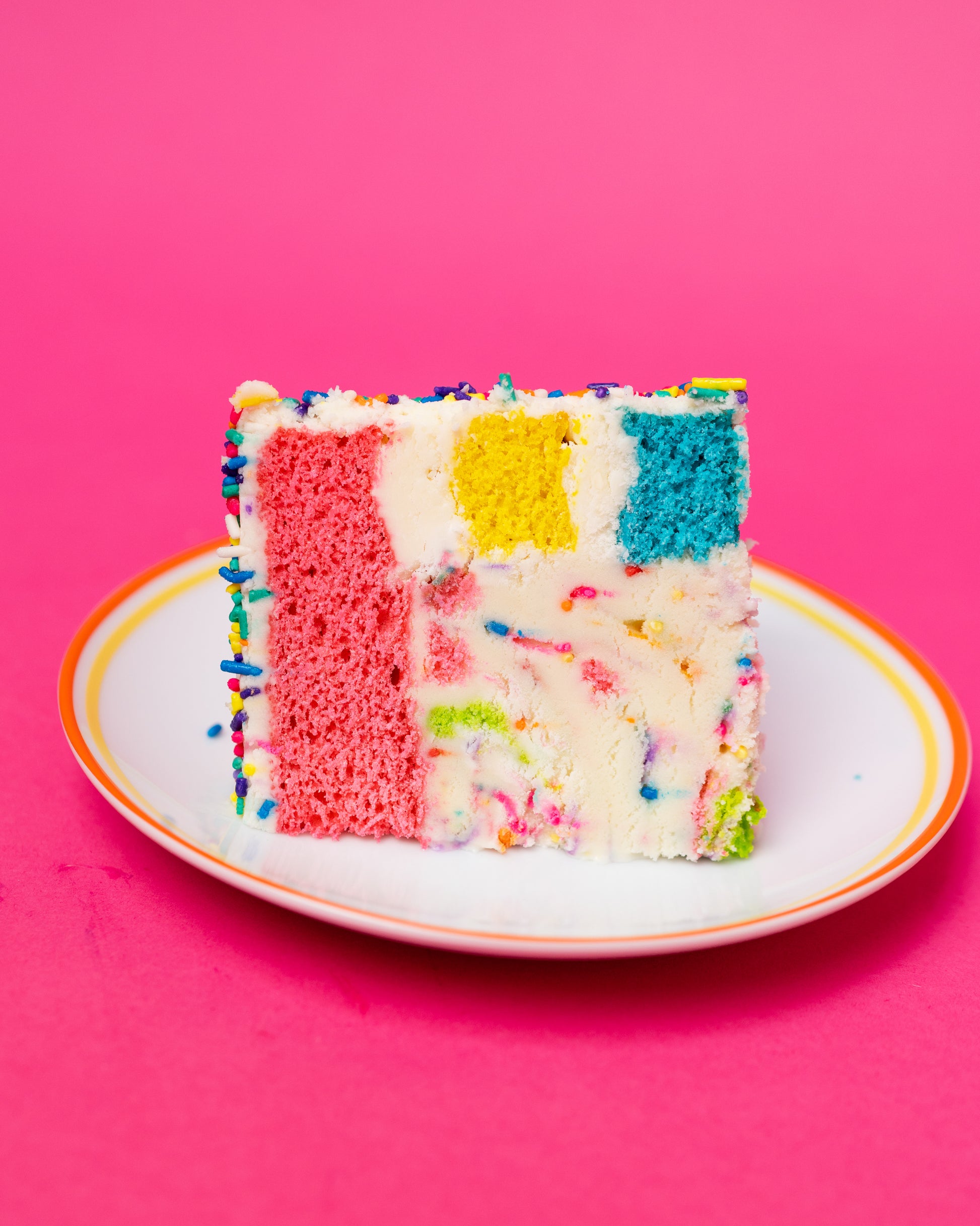 Rainbow Ice Cream Explosion® Cake