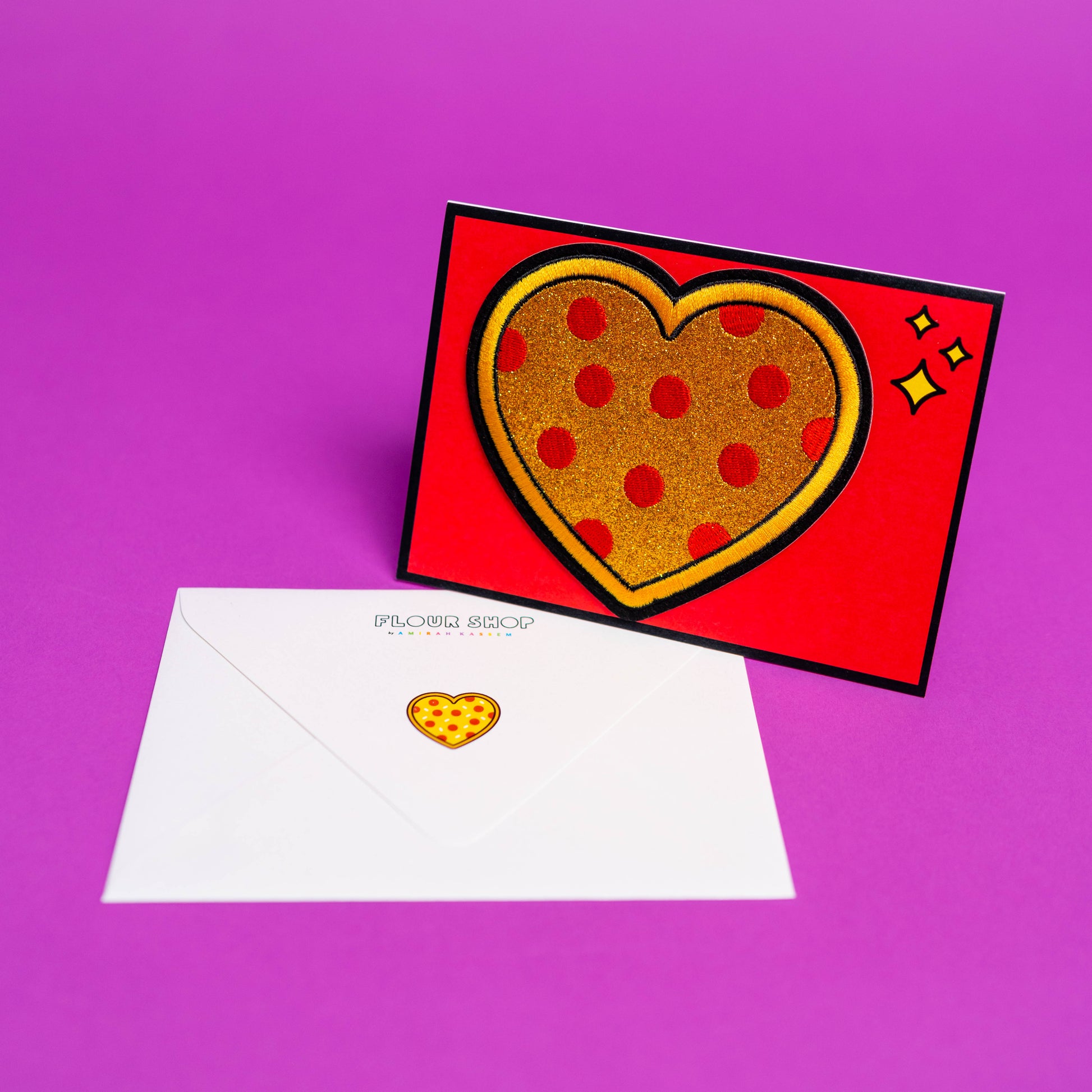 Flour Shop Iconic cards- pizza heart