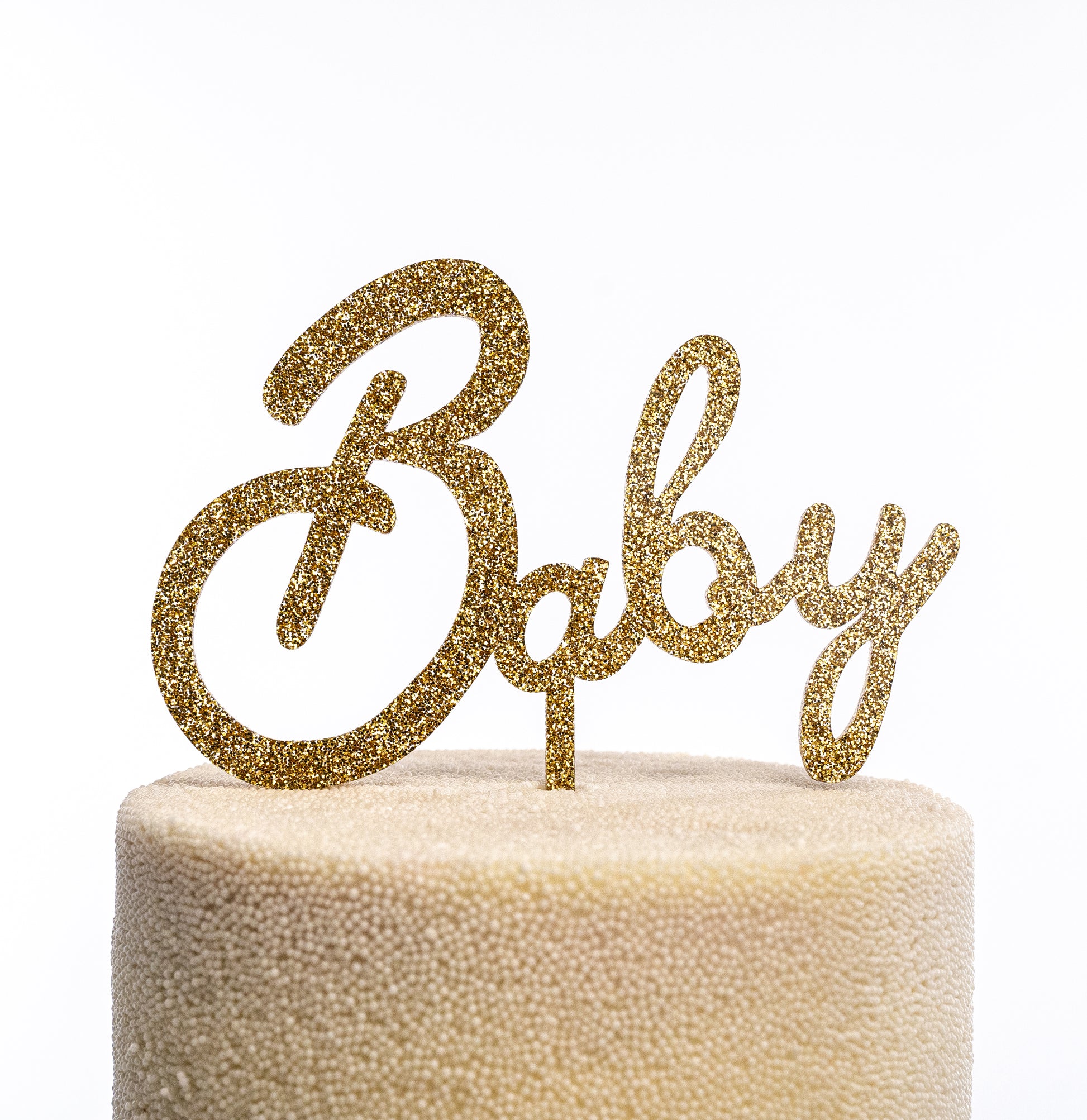 Baby Cake Topper- Gold