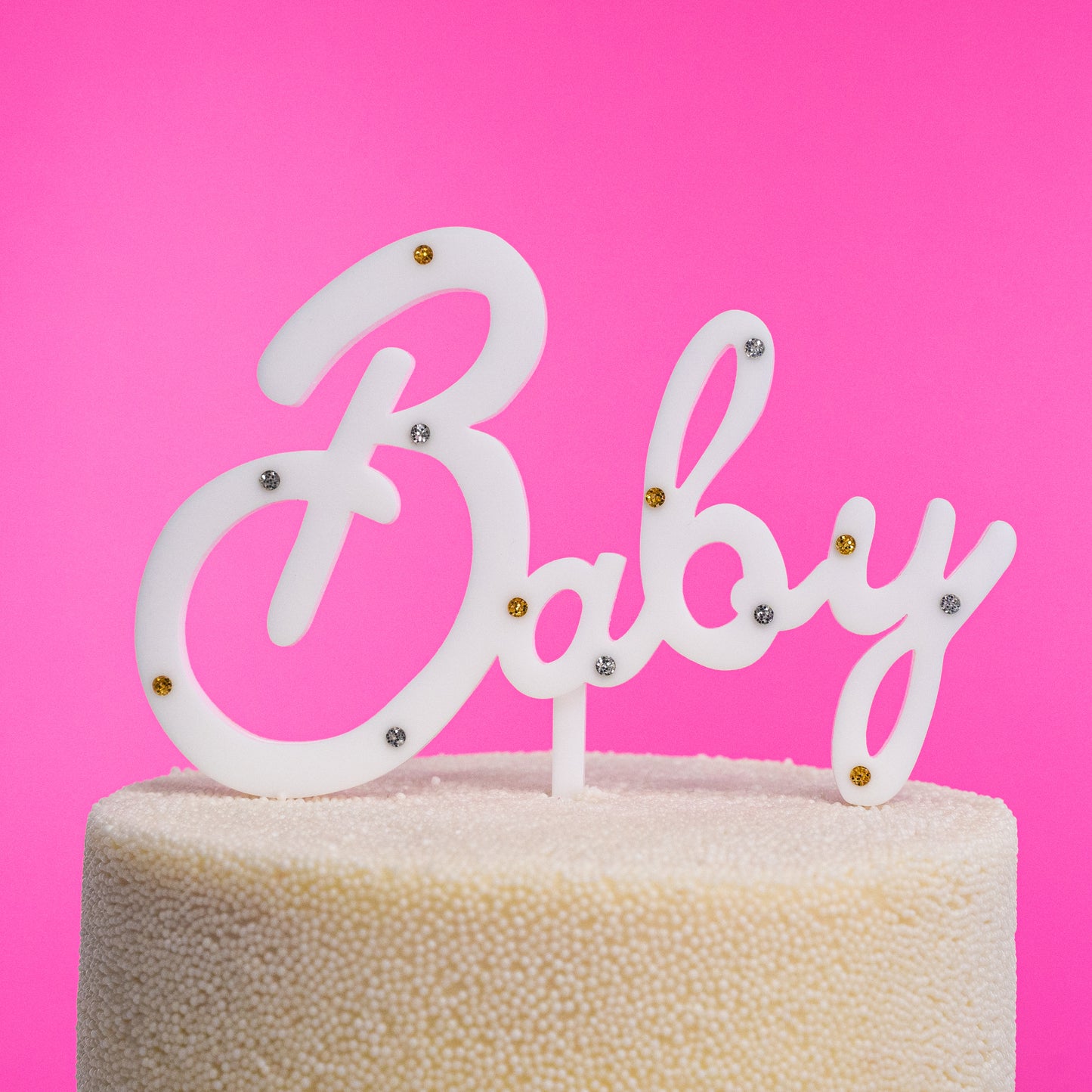 Baby Cake Topper- White
