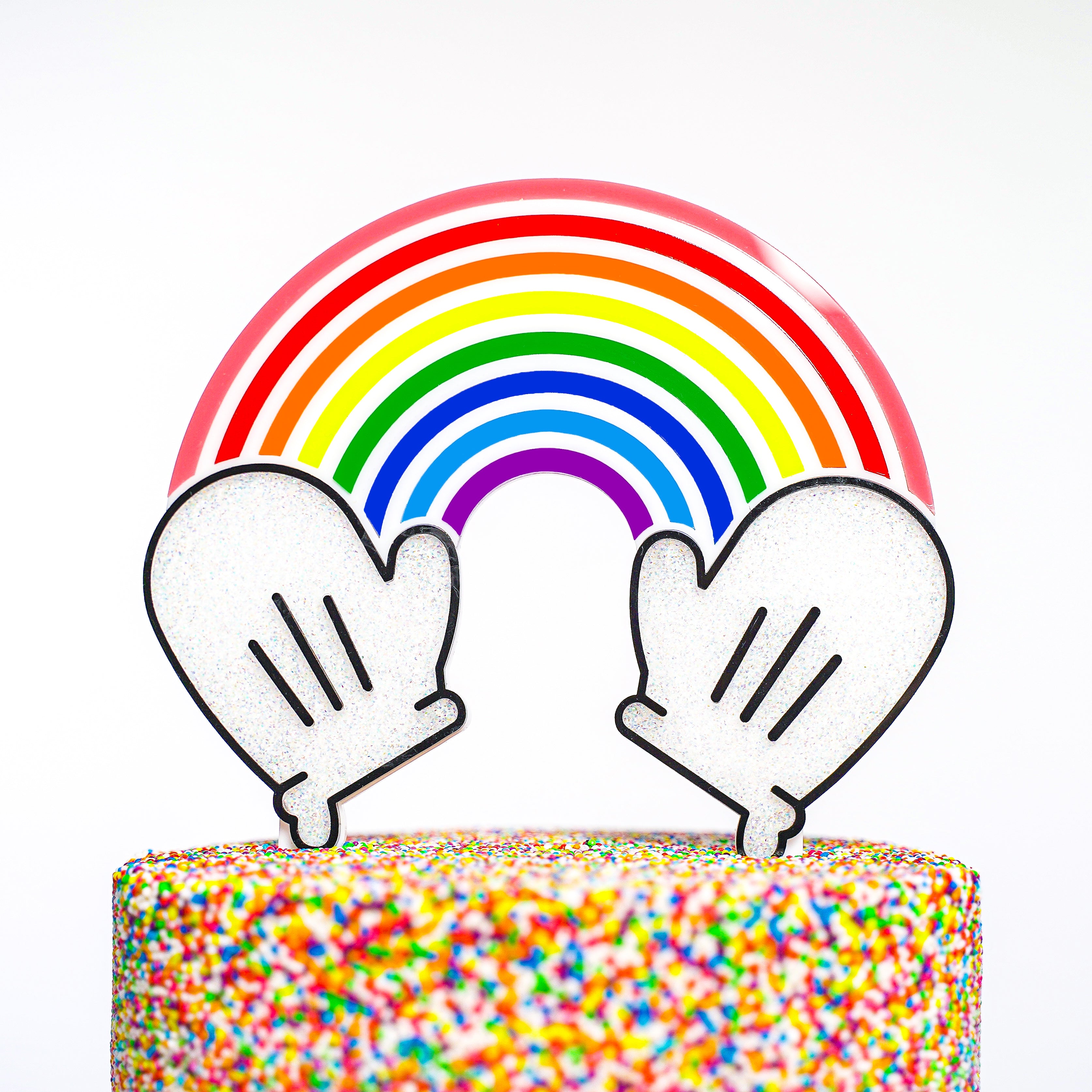 Hands Topper Rainbow Hands Cake Topper – Flour Shop