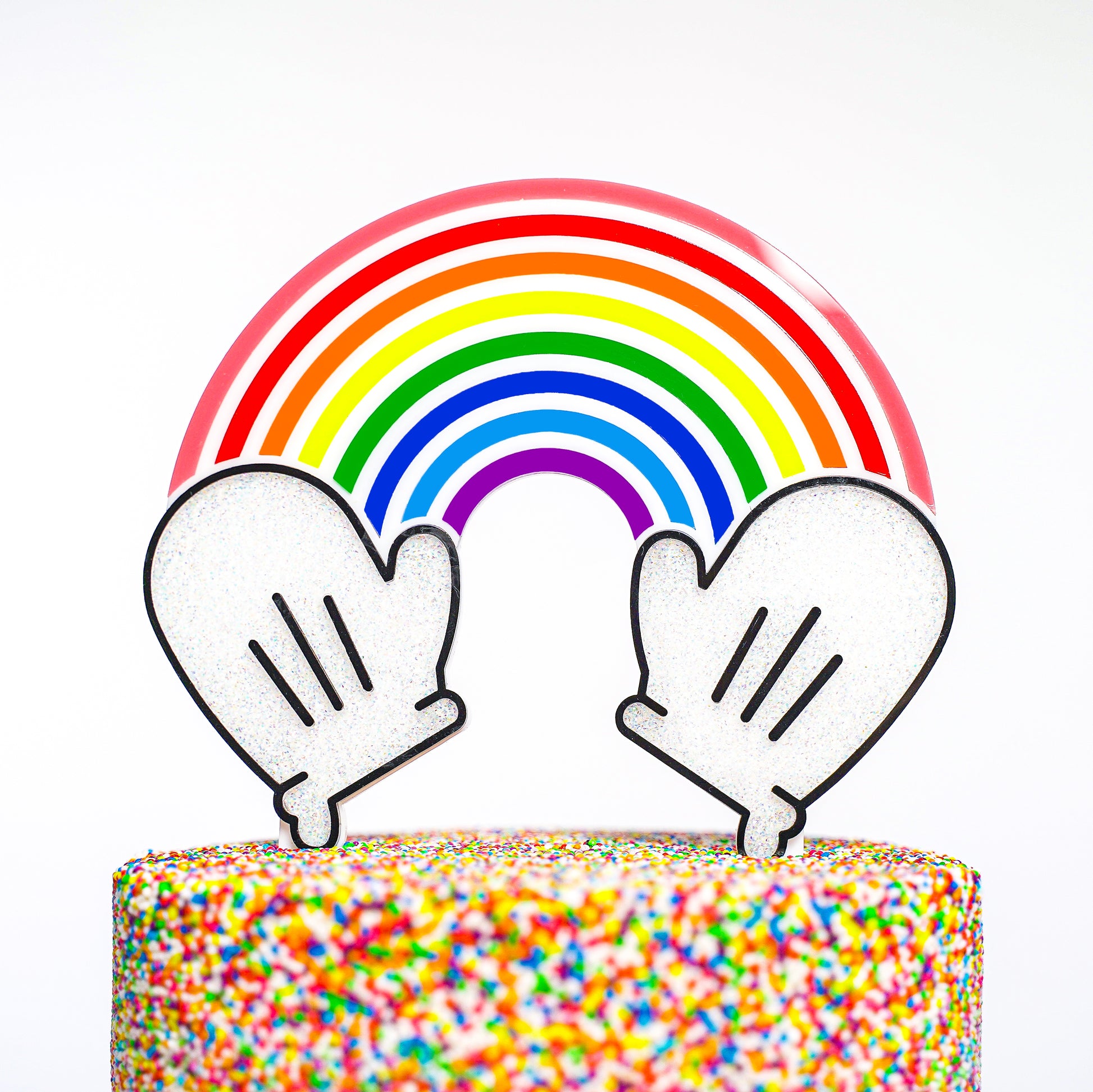 Rainbow Hands Cake Topper