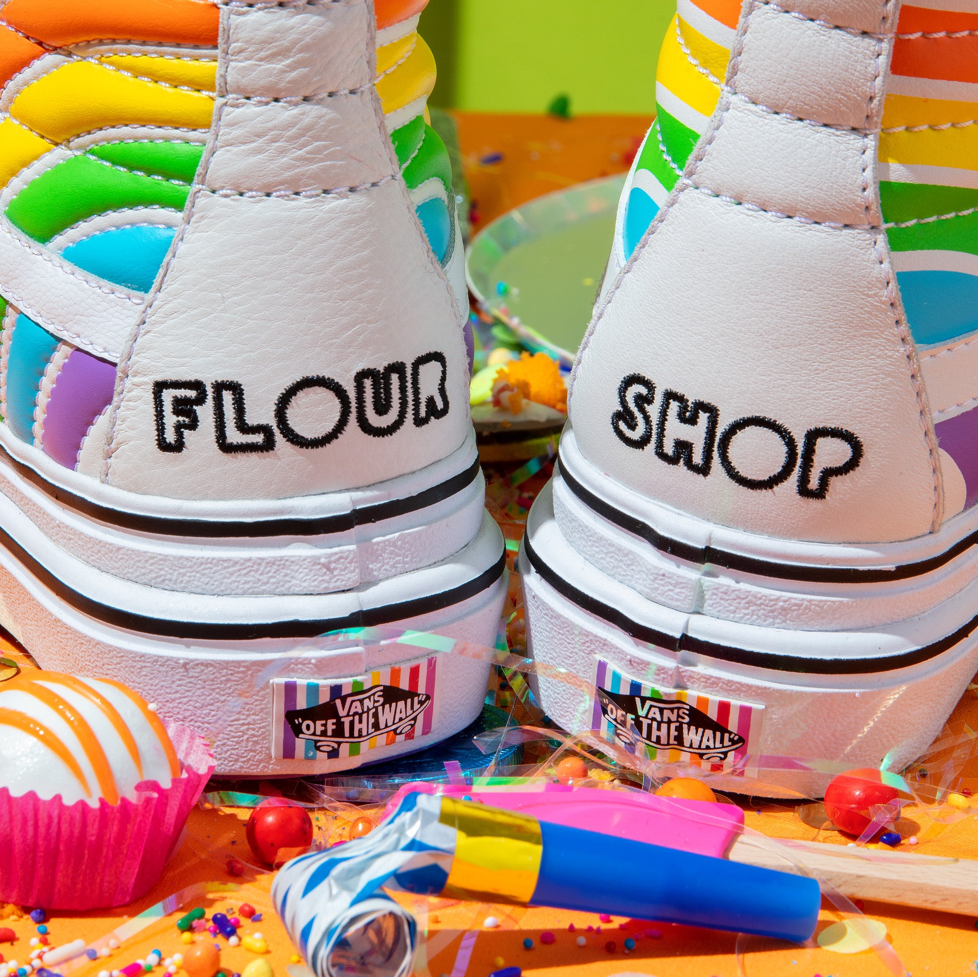 Vans sk8 hi rainbow glitter discount