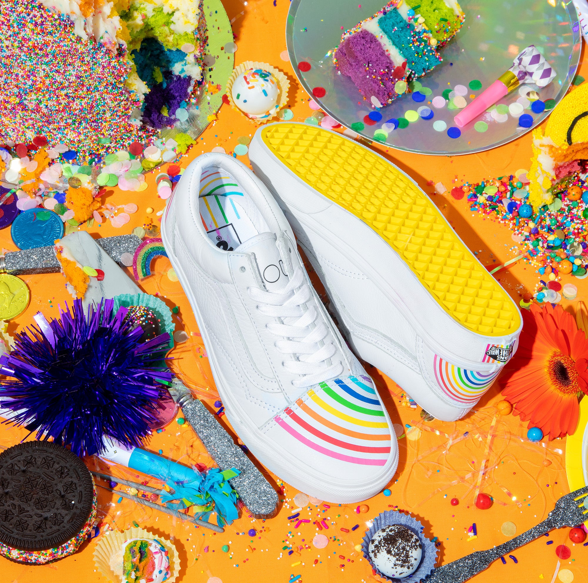 Rainbow clearance fur vans