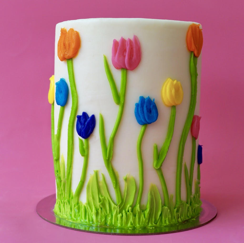Tulip Explosion Cake 