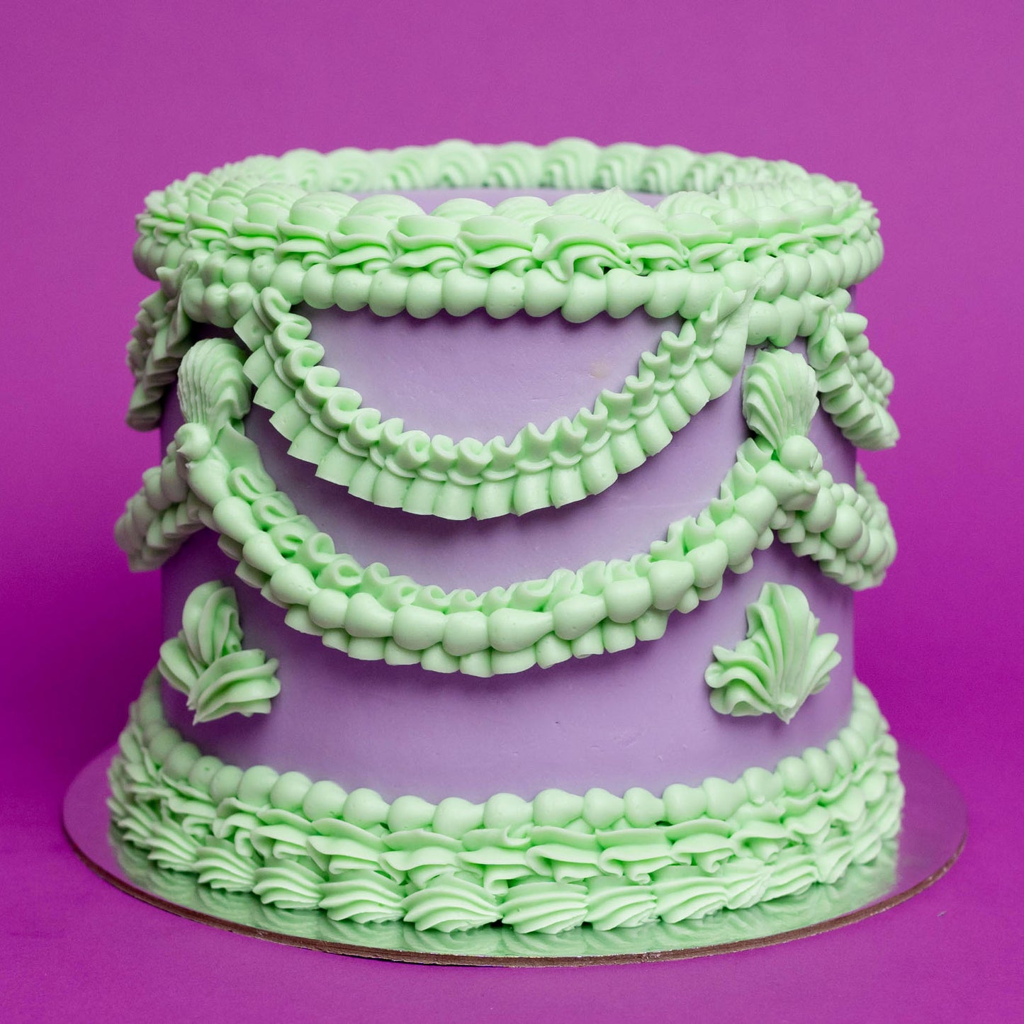 Kitsch Cake- Lavender/ Green
